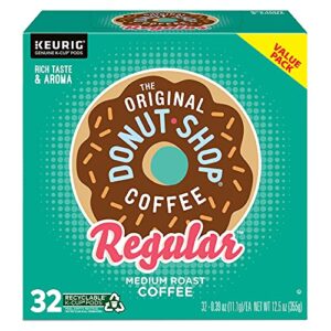 The Original Donut Shop Regular, Single-Serve Keurig K-Cup Pods, Medium Roast Coffee Pods, 32 Count