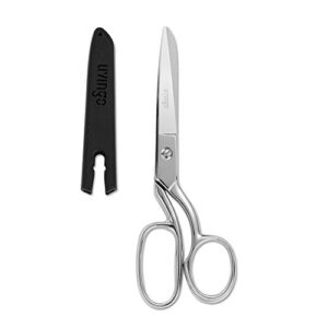 livingo 8" professional heavy duty tailor fabric scissors, dressmaker sewing classic stainless steel ultra sharp forged shears, bent
