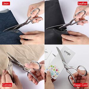 LIVINGO 8" Professional Heavy Duty Tailor Fabric Scissors, Dressmaker Sewing Classic Stainless Steel Ultra Sharp Forged Shears, Bent