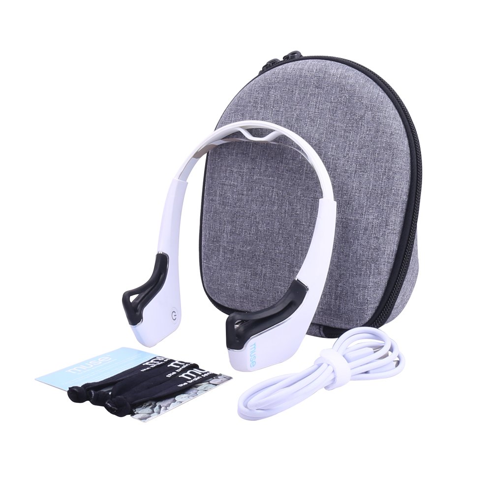 Storage Organizer Hard Case Replacement for Muse/Muse 2 The Brain Sensing Headband (Gray)