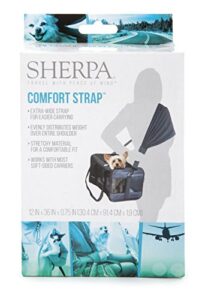 sherpa travel pet carrier accessory, comfort strap, black (56014)