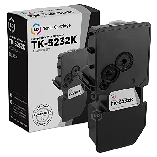 LD Compatible Toner Cartridge Replacement for Kyocera TK-5232K 1T02R90US0 (Black)