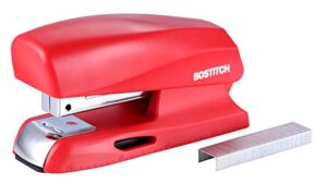 bostitch office 20 sheet mini stapler with 210 staples, fits into the palm of your hand, red