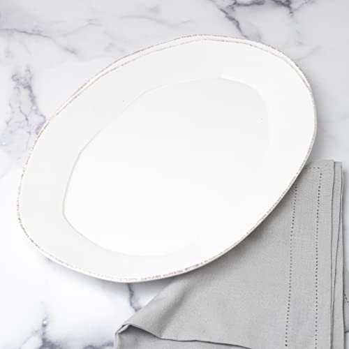 Vietri Lastra White Collection Italian Serveware Sets (Oval Platter)