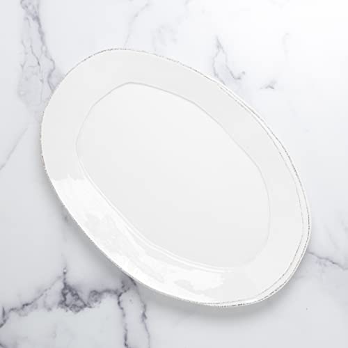 Vietri Lastra White Collection Italian Serveware Sets (Oval Platter)