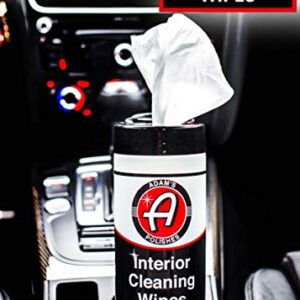 Adam's Interior Cleaning Wipes 30 (7 x 9 inch) Wipes - Powerful Cleaner Removes Embedded Dirt - Great For Leather and Vinyl Steering Wheels, Door Panels, Dashboards, Plastic, and Other Vinyl (1 Pack)