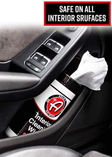 Adam's Interior Cleaning Wipes 30 (7 x 9 inch) Wipes - Powerful Cleaner Removes Embedded Dirt - Great For Leather and Vinyl Steering Wheels, Door Panels, Dashboards, Plastic, and Other Vinyl (1 Pack)