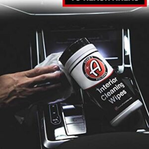 Adam's Interior Cleaning Wipes 30 (7 x 9 inch) Wipes - Powerful Cleaner Removes Embedded Dirt - Great For Leather and Vinyl Steering Wheels, Door Panels, Dashboards, Plastic, and Other Vinyl (1 Pack)