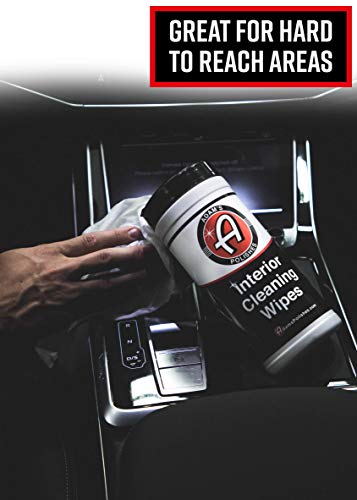 Adam's Interior Cleaning Wipes 30 (7 x 9 inch) Wipes - Powerful Cleaner Removes Embedded Dirt - Great For Leather and Vinyl Steering Wheels, Door Panels, Dashboards, Plastic, and Other Vinyl (1 Pack)