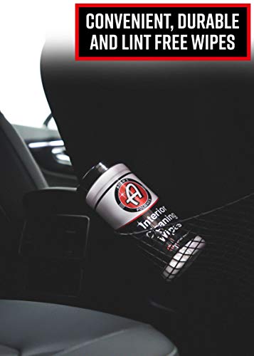 Adam's Interior Cleaning Wipes 30 (7 x 9 inch) Wipes - Powerful Cleaner Removes Embedded Dirt - Great For Leather and Vinyl Steering Wheels, Door Panels, Dashboards, Plastic, and Other Vinyl (1 Pack)