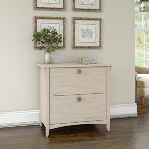 Bush Furniture Salinas Lateral 2 Cabinet Filing Drawer | Home Office Storage Organizer, Antique White