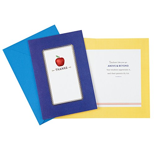 Hallmark Teacher Appreciation Card Assortment for Day Care, Preschool, Elementary School, Graduation or Back to School (8 Cards with Envelopes), Teacher Appreciation, 8 Cards (1599GMR9966)