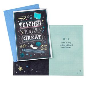 Hallmark Teacher Appreciation Card Assortment for Day Care, Preschool, Elementary School, Graduation or Back to School (8 Cards with Envelopes), Teacher Appreciation, 8 Cards (1599GMR9966)