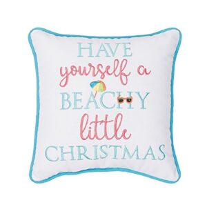 c&f home beachy little christmas throw pillow 10 x 10 aqua