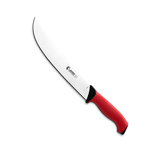 Jero TR Series Butcher Knife Set - 10" Cimeter - 8" Breaking - 6" Curved Boning - Soft Traction Grip Handles - German High-Carbon Stainless Steel Blades - Includes a Sharpening Steel