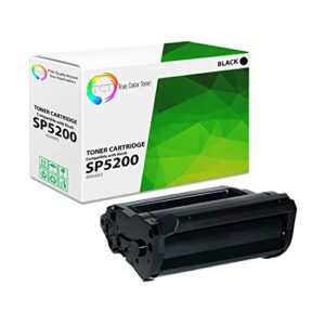 tct premium compatible toner cartridge replacement for ricoh 406683 black works with ricoh aficio sp 5200dn 5210sf 5210dn 5210sr 5200s printers (25,000 pages)