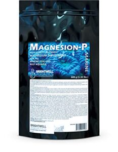 brightwell aquatics magnesion-p - magnesium powder supplement for marine & reef aquariums 800g