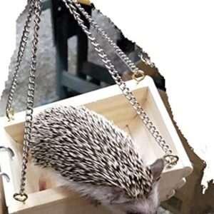 Hypeety Wooden Hamster Swing Toy for Dwarf Hamster Gerbil Rat Mouse Mice Small Animla Cage Perch StandToy