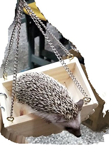 Hypeety Wooden Hamster Swing Toy for Dwarf Hamster Gerbil Rat Mouse Mice Small Animla Cage Perch StandToy