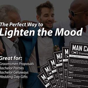 Wannabe Genius Groomsmen Gifts - The Man Card - Groomsmen Proposal or Groomsman Gifts for Wedding Day (6-Pack)