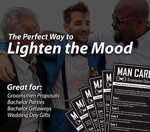 Wannabe Genius Groomsmen Gifts - The Man Card - Groomsmen Proposal or Groomsman Gifts for Wedding Day (6-Pack)