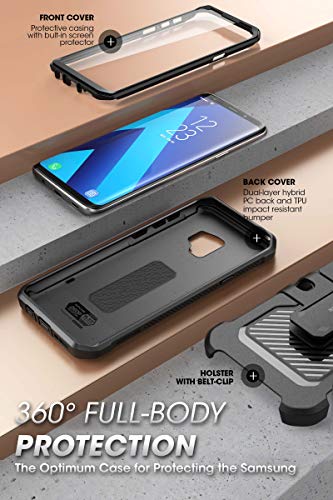 SUPCASE Unicorn Beetle Pro Rugged Case for Galaxy S9 with Screen Protector - Black