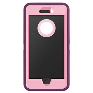 AICase iPhone 6/6S Plus Heavy Duty Case - Built-in Screen Protector, 4-in-1 Rugged Shockproof Cover (Pink/Purple)