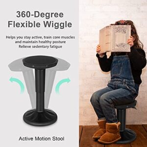 Giantex Wobble Chair Adjustable-Height 23 Inch Active Learning Stool Sitting Balance Chair for Office Stand Up Desk (Black)