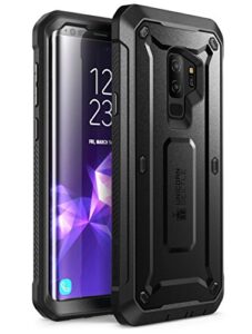 supcase unicorn beetle pro series case designed for samsung galaxy s9+ plus, with built-in screen protector full-body rugged holster case for galaxy s9+ plus (2018 release) (black)