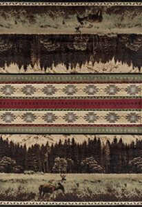 united weavers of america woodside rug 5'3" x 7'2" green