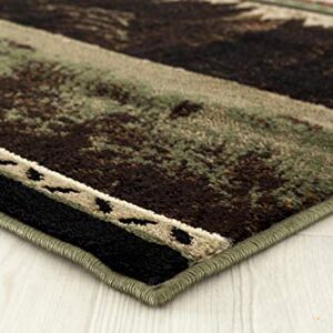 United Weavers of America Woodside Rug 5'3" x 7'2" Green