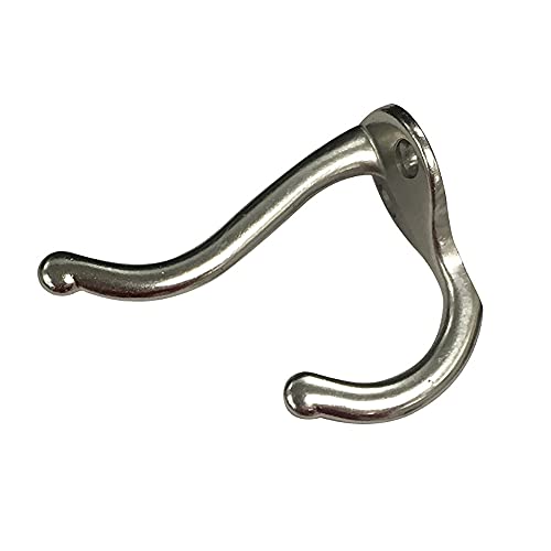 Prime-Line MP10865-1HD Coat and Hat Hook, Dual Prong, Zinc Diecast, Satin Nickel Plated, Heavy Duty (Single Pack)