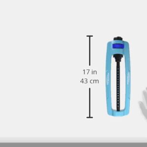 Aqua Joe SJI-OMS16 Indestructible Metal Base Oscillating Sprinkler with Adjustable Spray, 3600-Square Foot Coverage