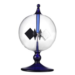 dorami blue solar power radiometer sun light energy crookes spinning vanes windmill gift home desk decoration