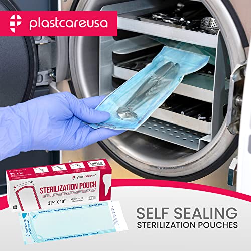 1000 Self Seal Sterilization Pouches 3.5 x 10 Inches (5 Boxes of 200)