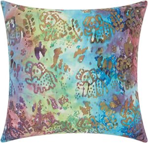 mina victory outdoor pillows watercolor elephants multicolor 20" x 20" throw pillow