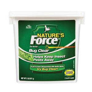 Manna Pro Nature's Force Bug Clear | All Natural Equine Supplement for Insect Control | 2 Pounds