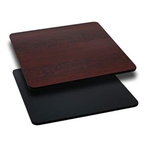 flash furniture 3 pack 24'' square table top with black or mahogany reversible laminate top