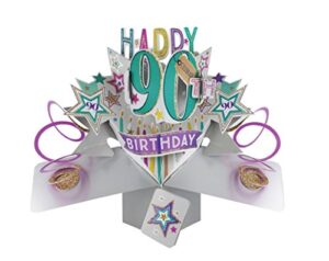 second nature 90th birthday pop up greeting card - pop166