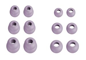 12pcs (df-3sz) light purple gray s/m/l double flange and round replacement adapters eartips earbuds compatible with beatsx, powerbeats 3 2 1, and urbeats 3 earphones headphones