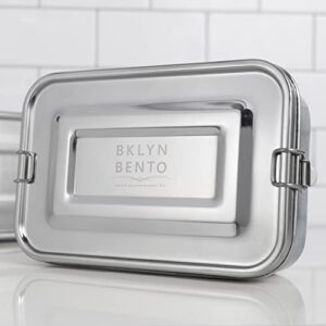 stainless steel (single compartment) jumbo bento box. this eco friendly food storage container holds 6 ½ cups of food. perfect for leftovers or as a large metal tiffin lunchbox.