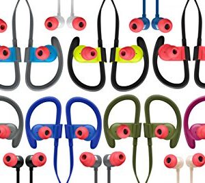 12pcs (DF-3sz) Siren Red S/M/L Double Flange and Round Replacement Adapters Eartips Earbuds Compatible with BeatsX, Powerbeats 3 2 1, and Urbeats 3 Earphones Headphones