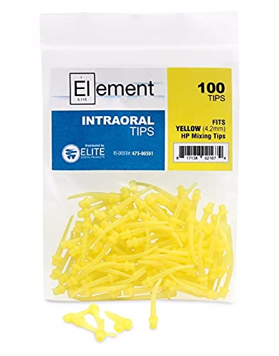 Dental Impression Intraoral Mixing Tips 100 pcs Yellow - by ELEMENT