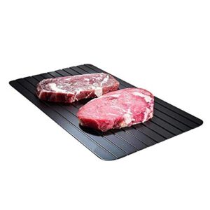 quadow defrost tray,easy thaw tray defrost food quickly and safely,no power,no chemistry (11.6x8.2 inch)