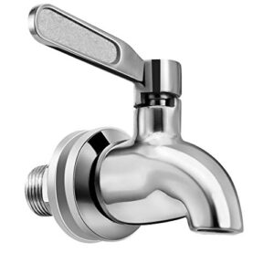 vila beverage dispenser replacement spigot, stainless steel no-rust spout, bpa free, installation under 10-minutes, excellent continuous flow, sturdy, stylish alternative for flimsy plastic taps