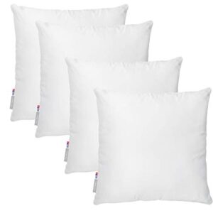 pack of 4 20x20 pal fabric soft cotton feel microfiber square pillow insert for sham or decorative pillow made in usa (20x20)