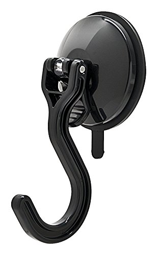 Bracketron Heavy Duty Vacuum Suction Cup MightyHooks Specialized for Many Surfaces - Kitchen, Bathroom & Home or Auto Organization (2 Pack) (Medium (2 Pack), Black)