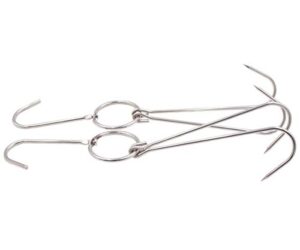 alele meat hooks butcher hook 12.5inch double hooks processing meat hook stainless steel rotary device slaughtering barbecue
