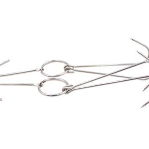 Alele Meat Hooks Butcher Hook 12.5inch Double Hooks Processing Meat Hook Stainless Steel Rotary Device Slaughtering Barbecue