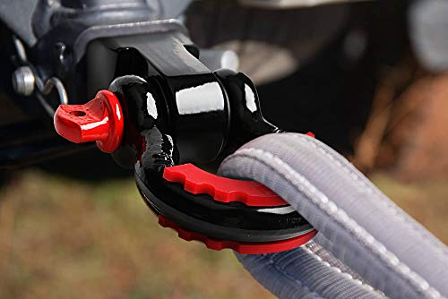 Shackle Hitch Receiver 2 inch, 41918 Lbs Break Strength Never Rust Receiver Shackle Bracket Heavy Duty and Solid with 3/4'' D Ring Shackle, Towing Accessories Compatible with Trucks Jeeps